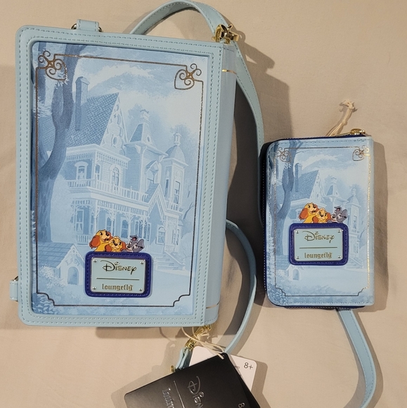 NWT Disney Loungefly Lady Tramp book purse wallet - Picture 2 of 14